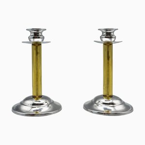 Art Deco Style Candlesticks, Set of 2