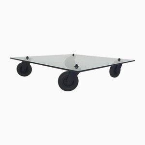 Vintage Italian Table with Wheels by Gae Aulenti for Fontana Arte, 1980