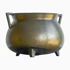 Calderone antico grande in bronzo