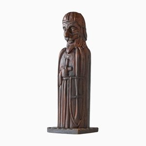 Porte-Bouteille Whimsical Knight en Bois, 1960s
