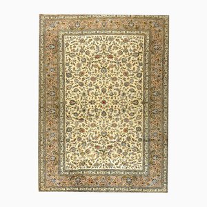 Kashan Hand-Knotted Rug in Virgin Wool
