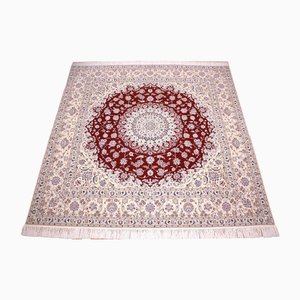 Nain Hand-Knotted Rug with Floral Pattern