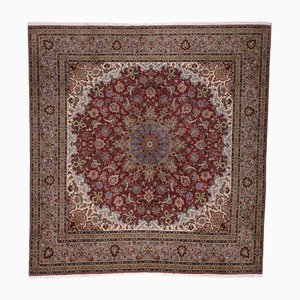Hand-Knotted Tabriz Rug in Wool