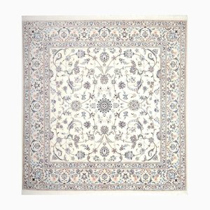 Nain Hand-Knotted Rug with Floral Pattern