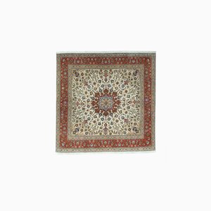Tabriz Hand-Knotted Rug with Floral Pattern
