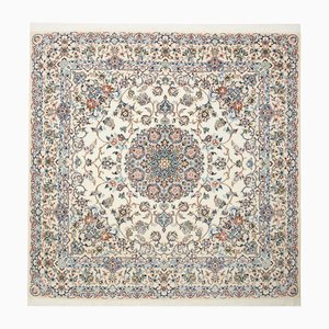 Nain Hand-Knotted Rug with Floral Pattern
