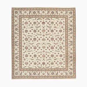 Tabriz Hand-Knotted Rug with Floral Pattern