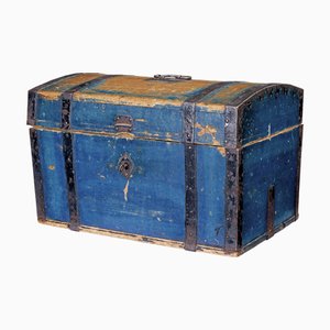 Commode Antique en Pin Peint et en Métal, Suède