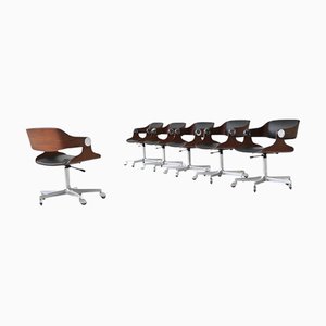 Chaises de Salle à Manger Vintage en Teck par Eugen Schmidt, 1965, Set de 6
