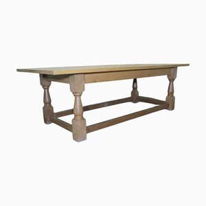 Longue Table de Salle à Manger en Chêne Doré et Frêne, 1960