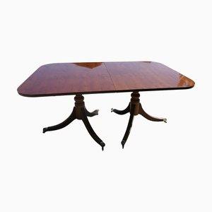 Mesa de comedor de pedestal extensible de tejo, años 60