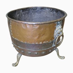 Large Copper Log Cauldron, Early 19th Century