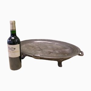 Large Antique Pewter Meat Platter by Shaw and Stewart, 1800