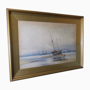 Albert Procter, Seascape, 1900, Watercolour, Framed