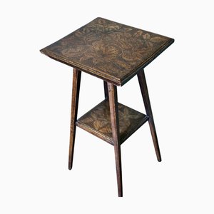 Etagere edoardiano in quercia intagliata, 1900