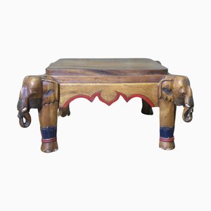 Mesa de centro de elefante angloindio, 1980