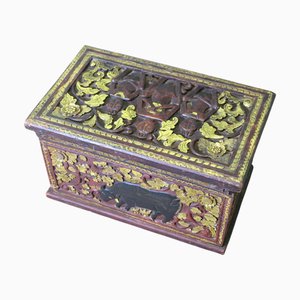 Anglo Indian Gilt and Carved Chest, 1900