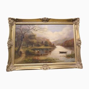J Gouard, Country Morning, 1917, Oil Painting, Framed