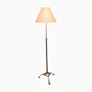 Arts and Crafts Stehlampe aus Messing, 1900er