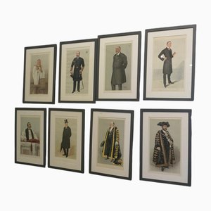 Vanity Fair Spy Illustrations, 1910, Prints, Framed, Set of 8