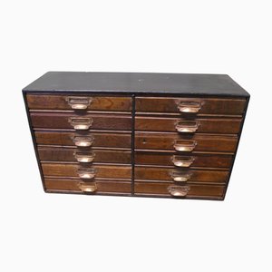 Collector's Filing Cabinet with 12 Drawers, 1900s