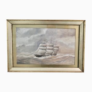 G. S. Campbell, The Cutty Sark, 1956, Watercolour, Framed