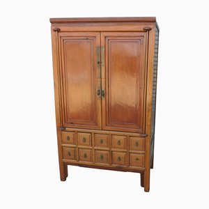 Teak Cupboard with 10 Drawers, 1900s