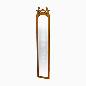 Arts and Crafts Long Narrow Walnut Dressing Mirror, 1900