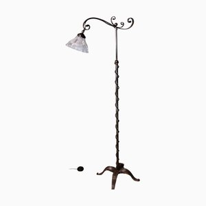 Arts and Crafts Teleskop Stehlampe, 1900er