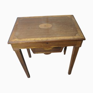 Table de Travail Edwardian en Noyer Satiné, 1900s
