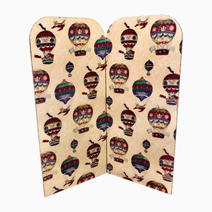 Folding Screens with Hot Air Balloons, 1960s, Set of 2