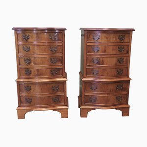 Bur Yew Kommoden, 1960er, 2er Set