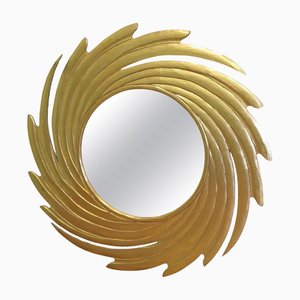 Large Swirl Gilt Sunburst Mirror, 1960s