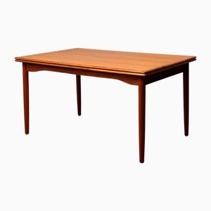 Mesa de comedor de teca, Dinamarca, años 50