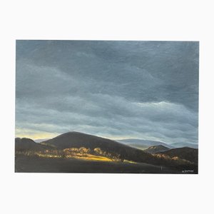 Claude Sauthier, Auvergne, Olio su tavola, anni '70