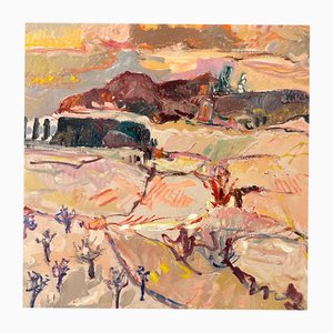Jean Krille, Paesaggio 141, Olio su masonite