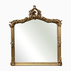 Overmantle Mirror in Gilt Wood