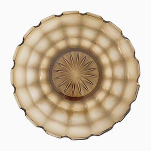 Plat de Présentation Lord Vintage en Verre Gris par Rudolf Schrötter pour Rudolfova Hut, 1920s-1940s