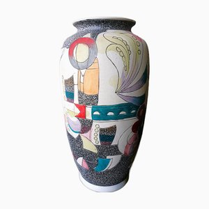 Handbemalte Vintage Keramikvase, 1970er