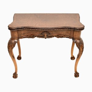 Burr Walnut Card Table, 1900s