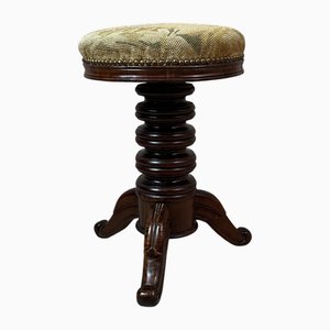 Walnut Piano Stool, 1900s