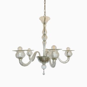 Murano Glass 5-Light Chandelier, 1986
