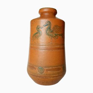 Handbemalte Keramikvase von Italica Ars, 1970er