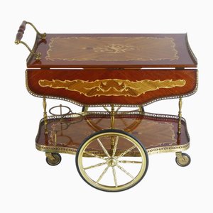 Chariot de Bar Hollywood Regency Vintage en Laiton, Italie
