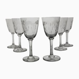 Baccarat Weingläser Molière Modell, 1920er, 6 . Set