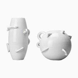 Ceramic Vases by Alessandro Mendini for Zabro, 1980s, Set of 2