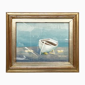Franco Antonucci, Italian Modern Boat, 1978, Ölgemälde, Gerahmt
