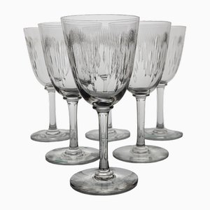 Baccarat Weingläser Molière Modell, 1920er, 6 . Set