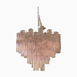 Lustre Tronchi Rose en Verre de Murano Style Venini par Simoeng