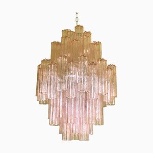 Rosa Tronchi Murano Glas Kronleuchter von Simoeng